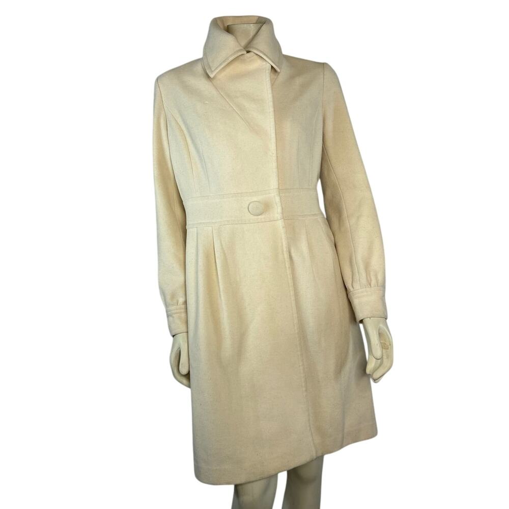 Retro Halogen fitted cream peacoat hoilday formal size medium